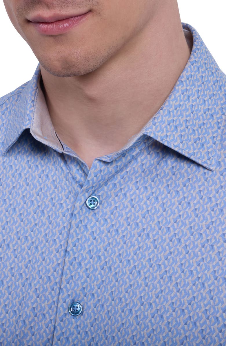 Bugatchi Jimmy OoohCotton<sup>®</sup> Button-Up Shirt, Alternate, color, Air Blue