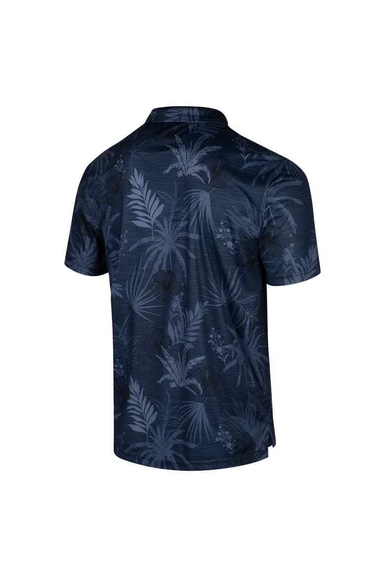 Men's Colosseum Navy West Virginia Mountaineers Big & Tall Palms Polo, Alternate, color, Navy