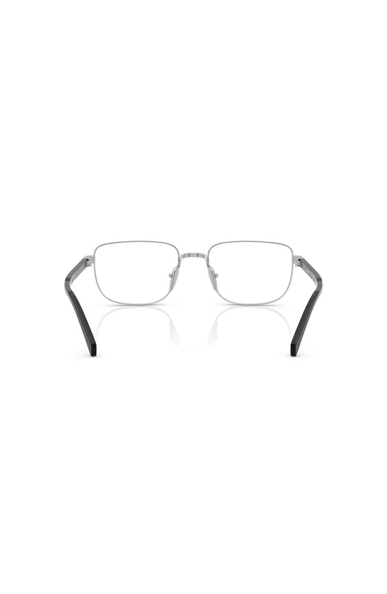 Prada 55mm Rectangle optical glasses, Alternate, color, Silver