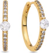 EYE CANDY LOS ANGELES Apolline Cubic Zirconia Huggie Hoop Earrings