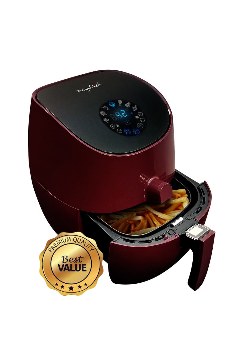 Airfryer and Multicooker with 7 Pre-Programmed Settings, Main, color, Red
