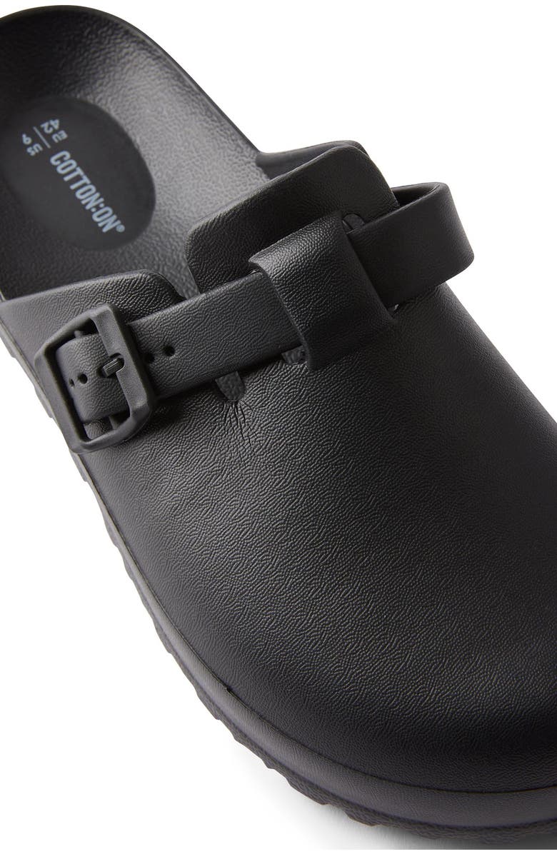 Cotton On Men's Eva Closed Toe Buckle Slide, Alternate, color, Black