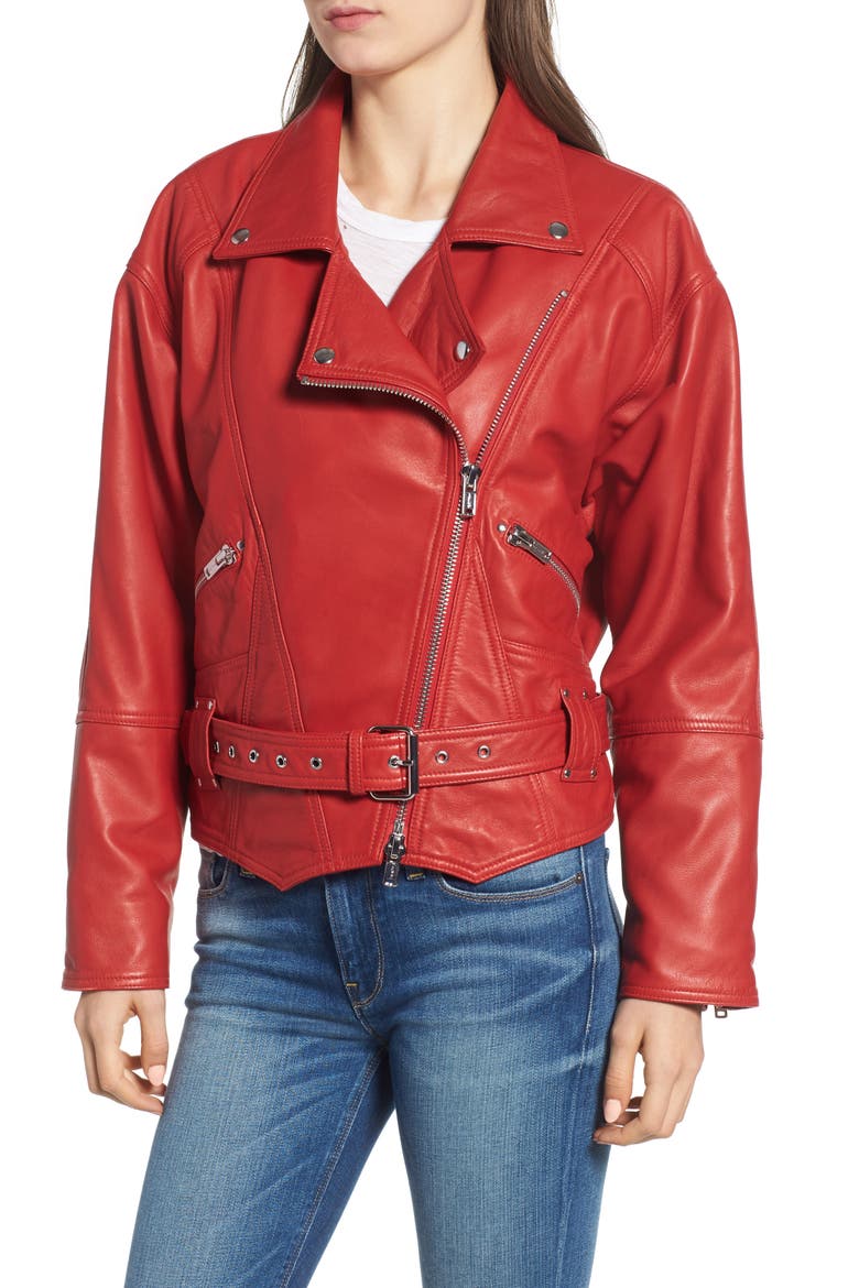 Leather Jacket, Alternate, color, RIOT