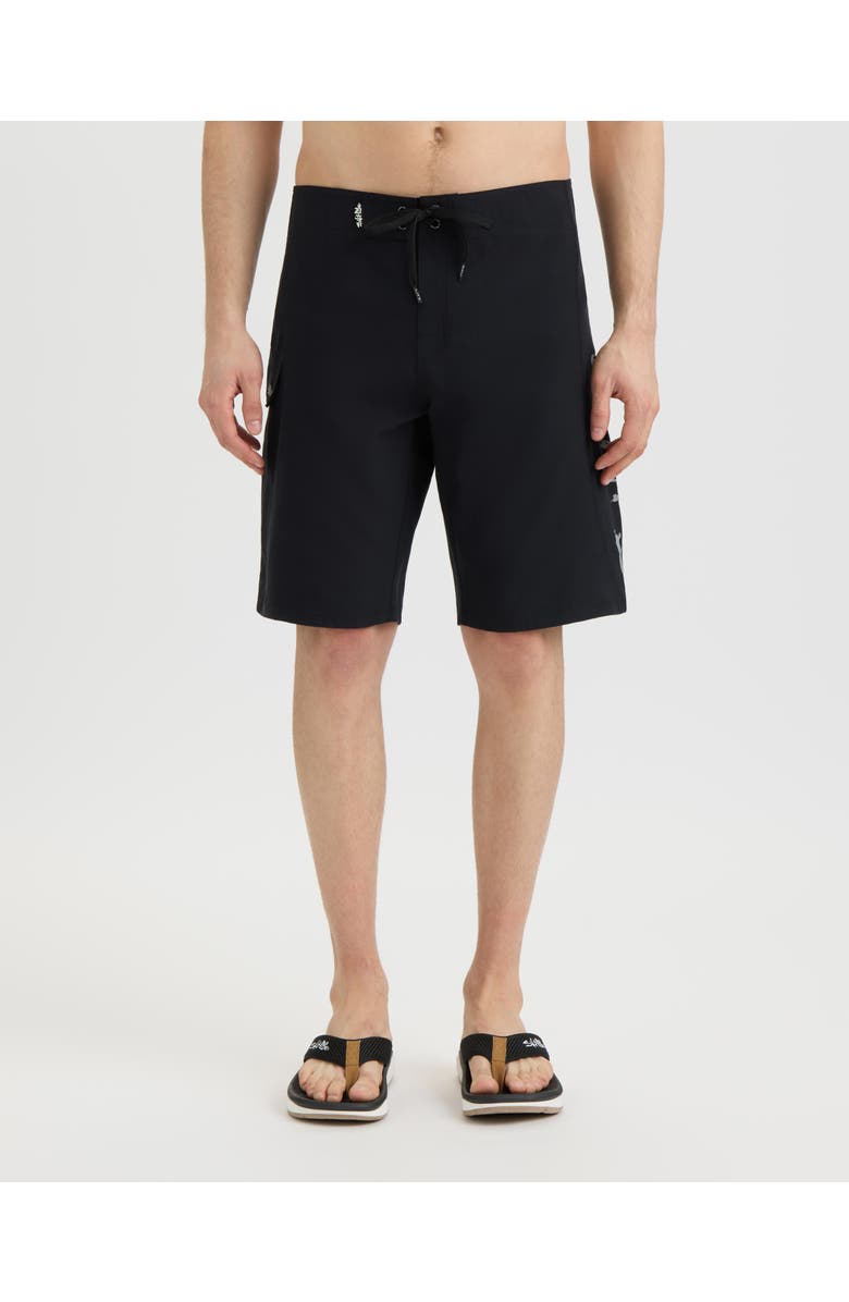 Salt Life Stealth Bomerz Microfiber Boardshort, Main, color, Black