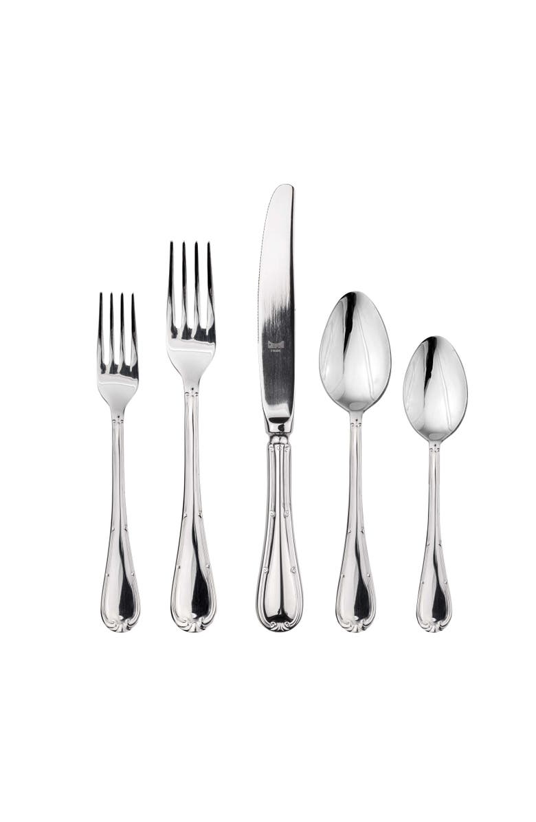 Mepra Raffaello Flatware Set - 5 Pieces, Main, color, Silver