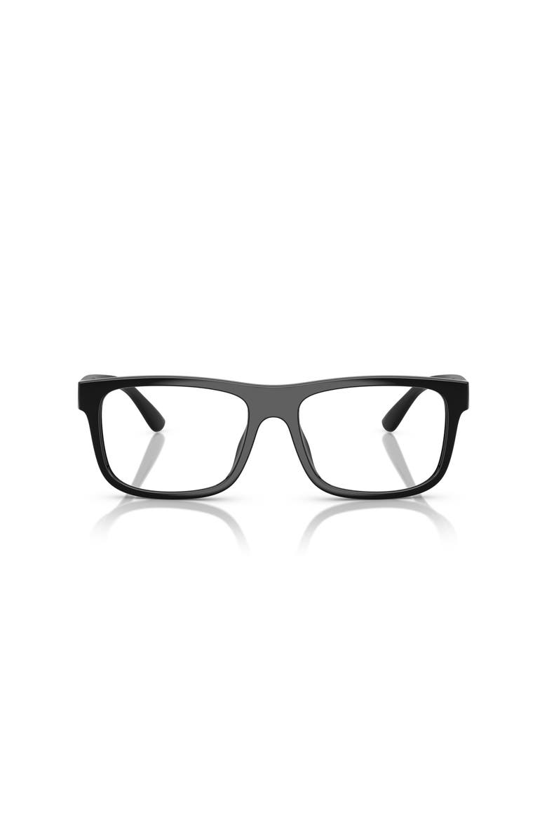 Polo Ralph Lauren 56mm Rectangle optical glasses, Alternate, color, Black