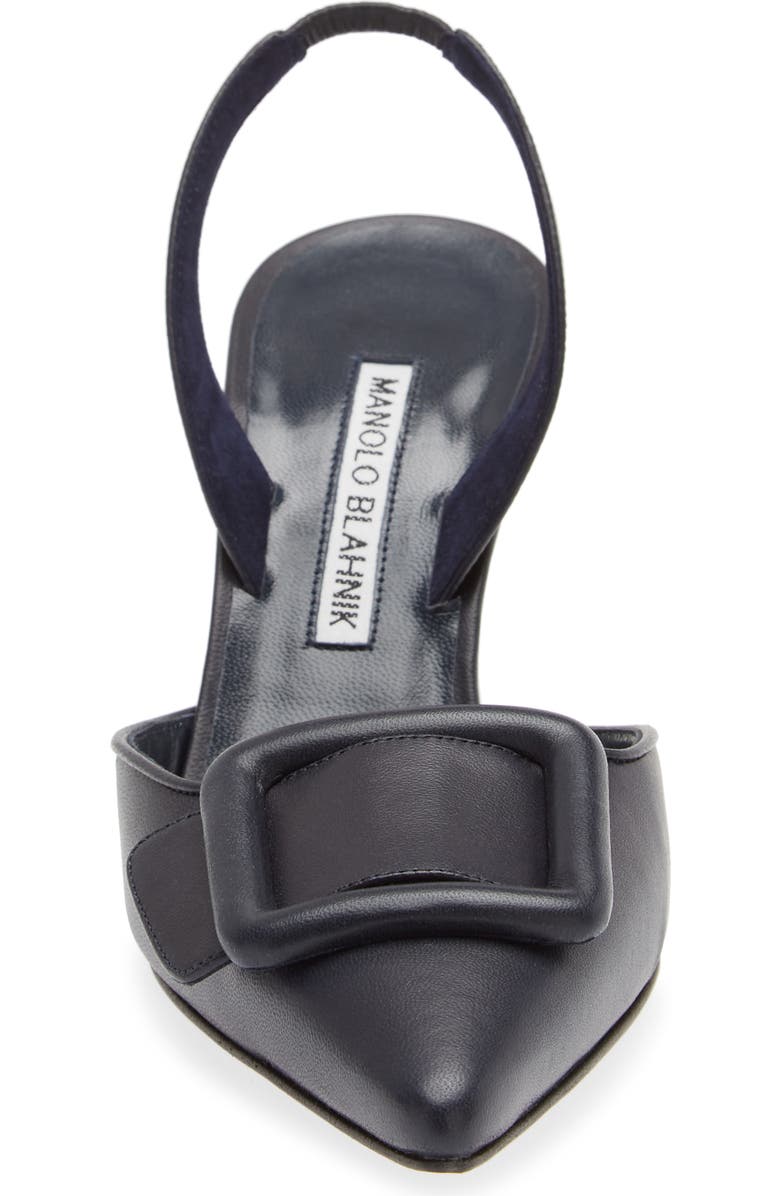 Manolo Blahnik Maysli Buckle Slingback Pump, Alternate, color,