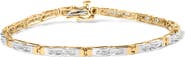 Haus of Brilliance 10k Yellow Gold 1.00 Cttw Baguette-Cut Channel Diamond Link Bracelet
