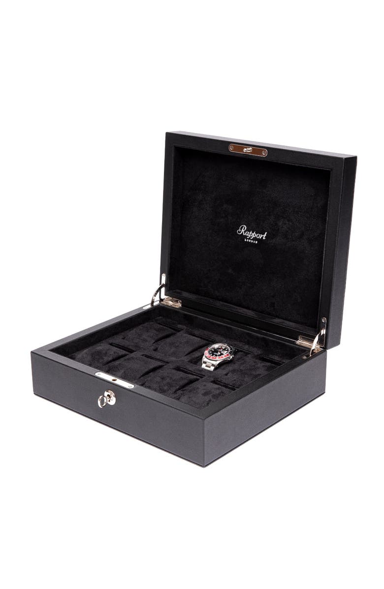 Rapport London VANTAGE EIGHT WATCH BOX, Alternate, color, Black