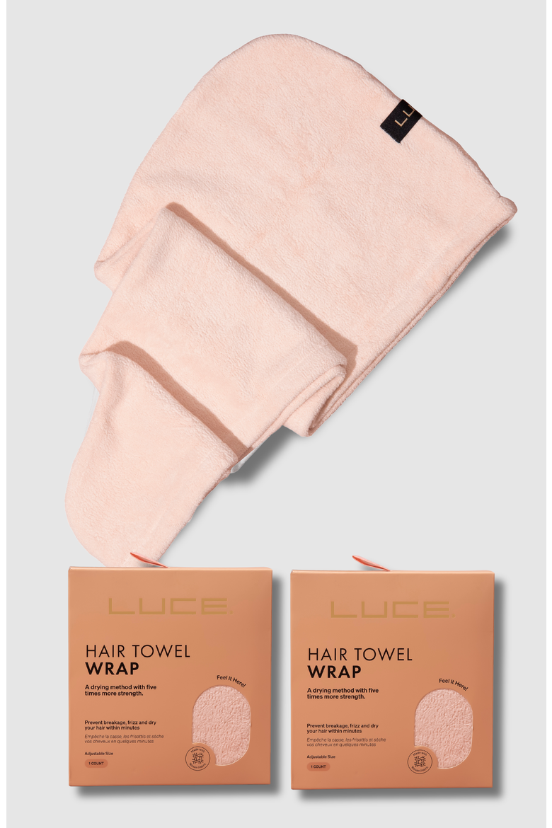 Adjustable Hair Towel Wrap - Eco-Friendly and Ultra-Absorbent, Main, color, PINK