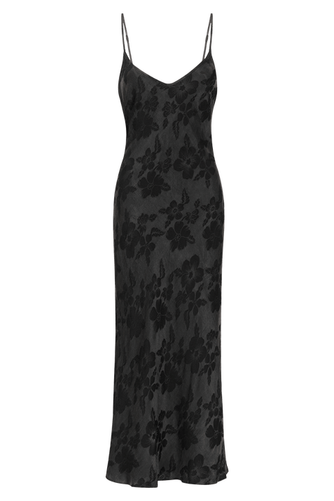 Desire Floral Jacquard Bias Slip Dress