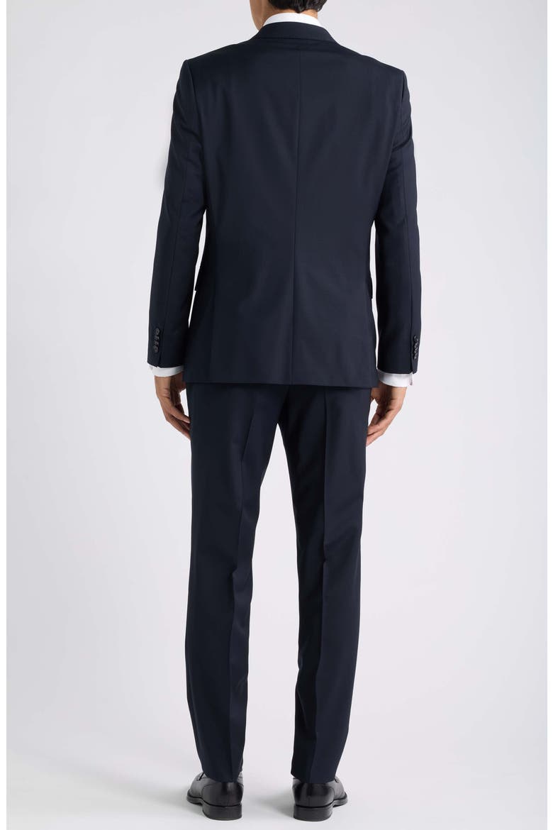 Huge Stretch Virgin Wool Double Breasted Suit, Alternate, color, DARK BLUE