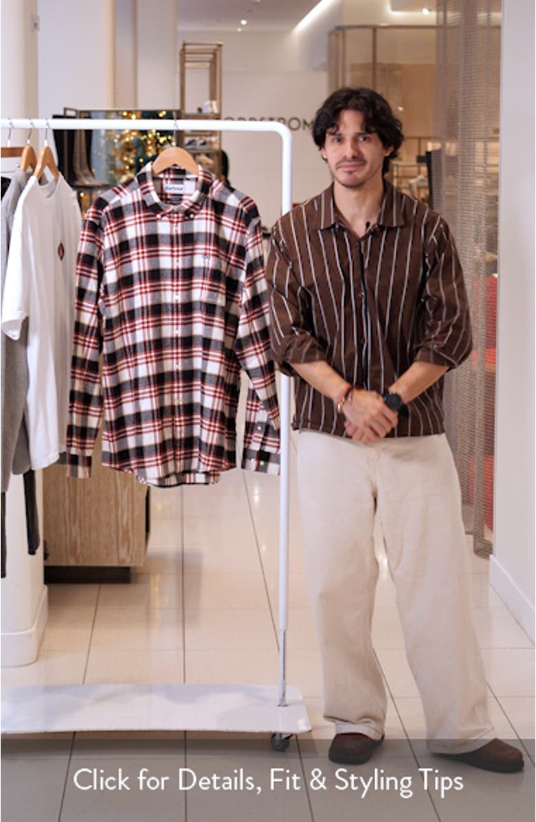 Fallbay Tailored Fit Check Button-Down Cotton Shirt, sales video thumbnail