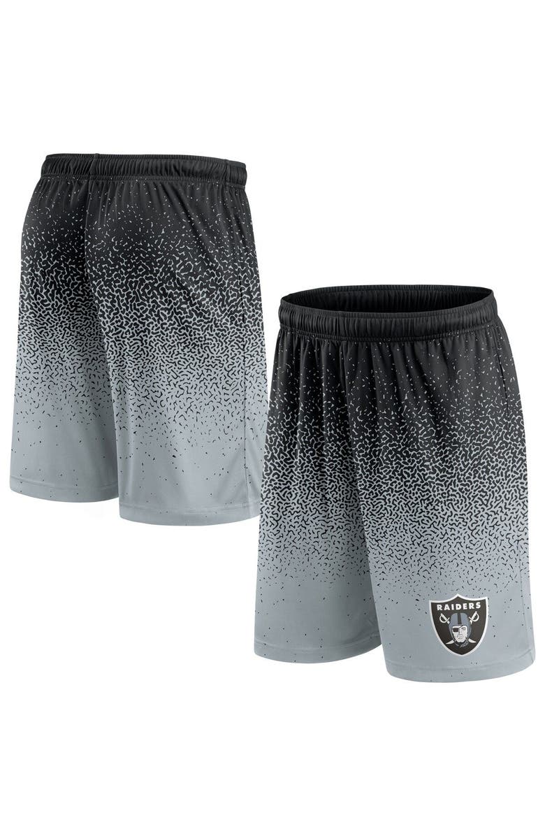 FANATICS Men's Fanatics Branded Black/Silver Las Vegas Raiders Ombre Shorts, Main, color, Black