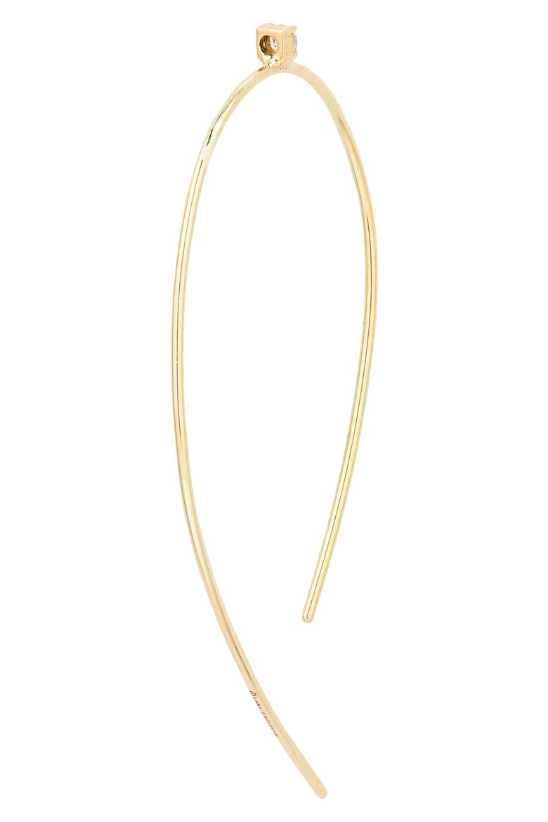 Hooked on Hoops Diamond Earrings, Alternate, color, YELLOW