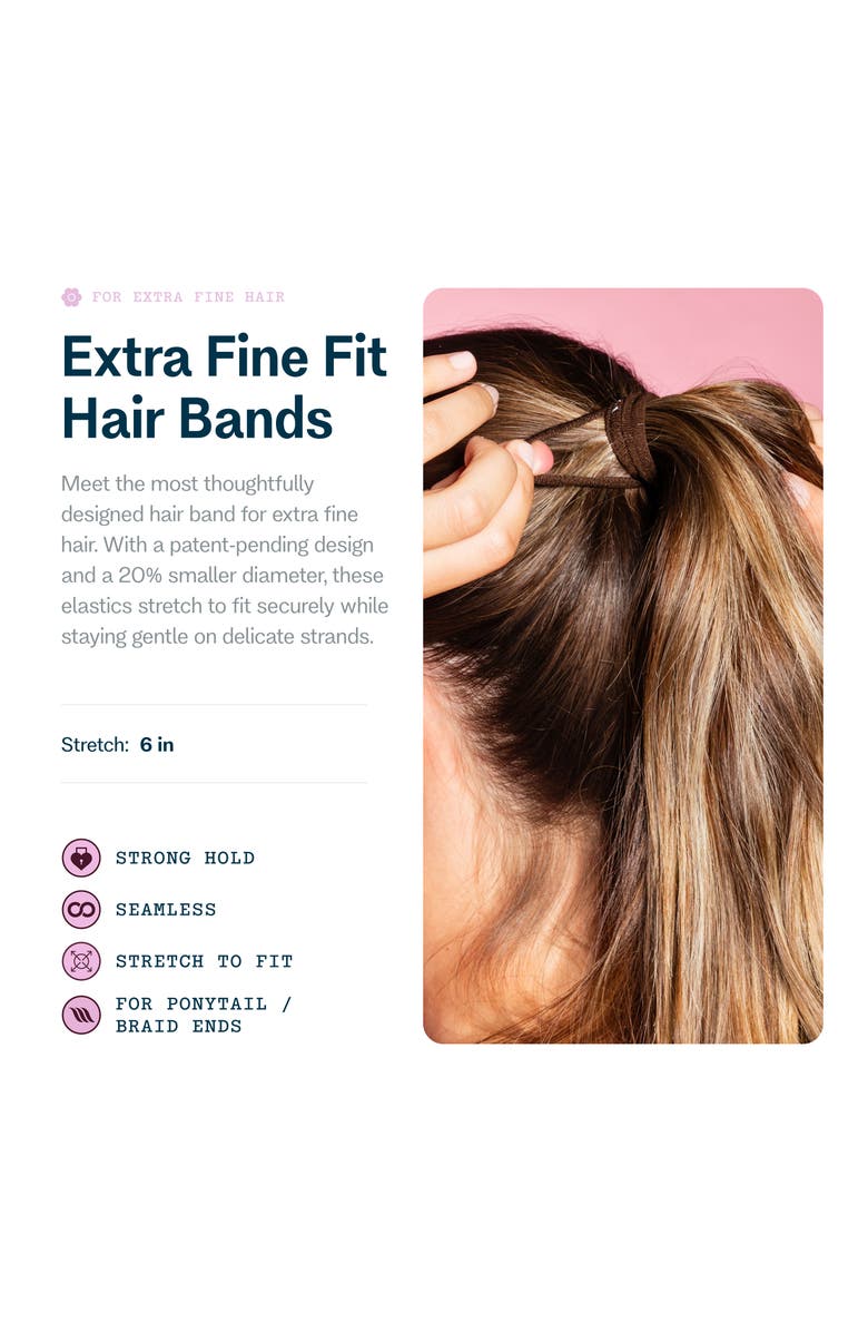 Gimme Beauty Extra Fine Hair Bands, Alternate, color, Dark Brown