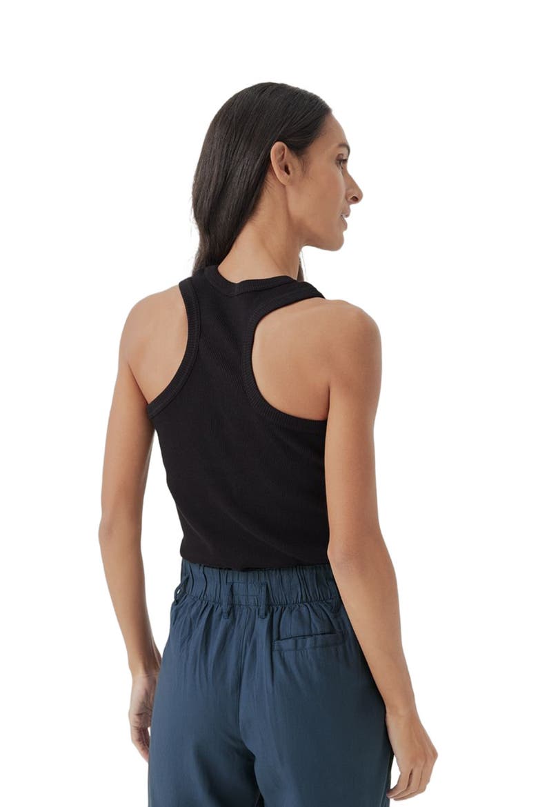Organic Cotton Favorite Rib Racerback Tank, Alternate, color, Black