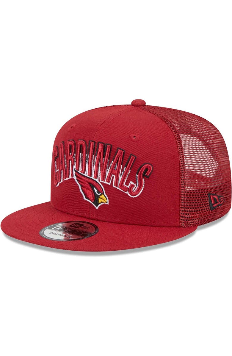 New Era Men's New Era Cardinal Arizona Cardinals Grade Trucker 9FIFTY Snapback Hat, Main, color, Cardinal
