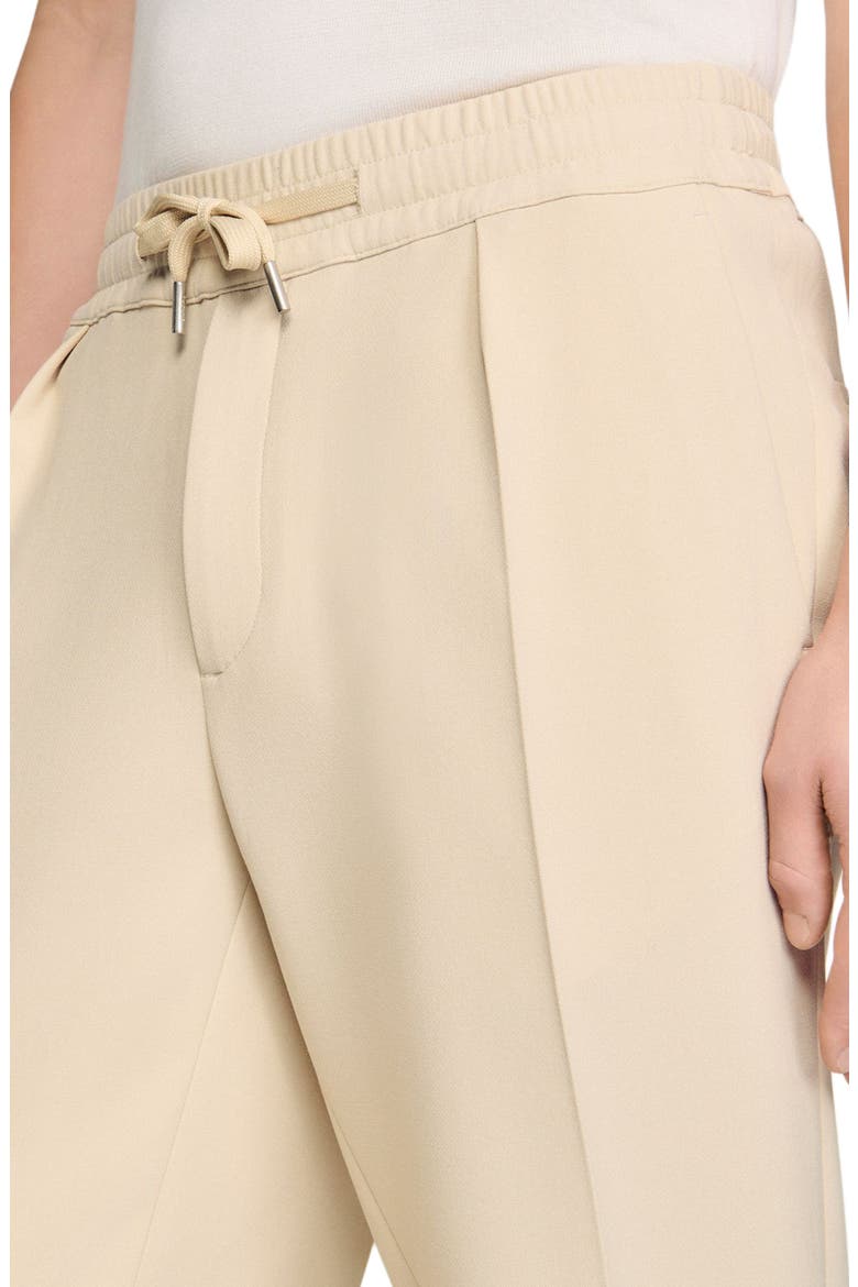Elasticated straight-leg trousers, Alternate, color, Oats