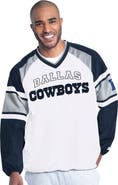 STARTER Men's Starter White Dallas Cowboys Infield Play Raglan Pullover Jacket