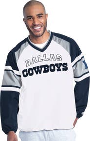 STARTER Men's Starter White Dallas Cowboys Infield Play Raglan Pullover Jacket