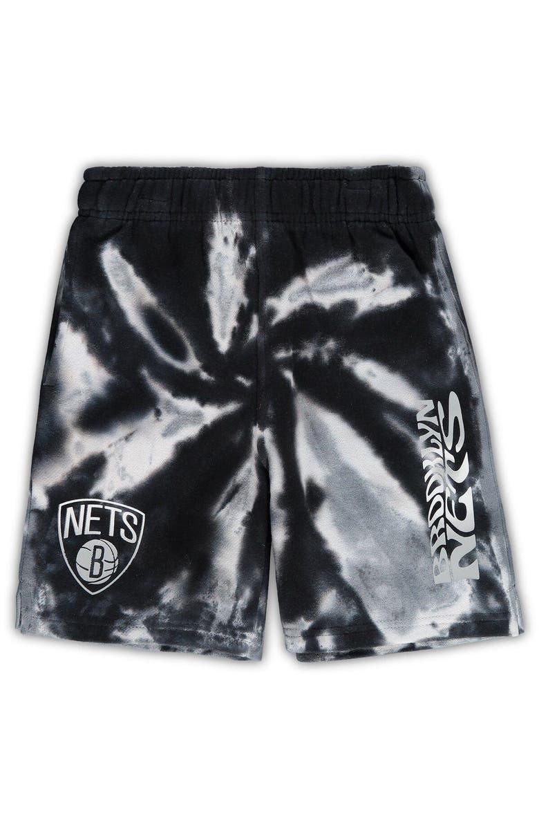 Outerstuff Preschool White/Black Brooklyn Nets Santa Monica Shorts, Alternate, color, 