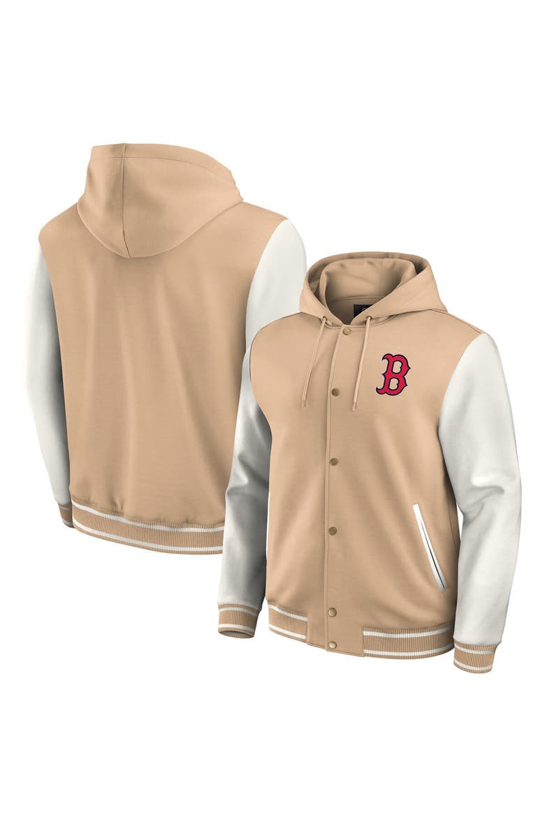 Men's Darius Rucker Collection by Fanatics Khaki Boston Red Sox Tri-Blend Full-Snap Hoodie Baseball Jacket, Main, color, Khaki