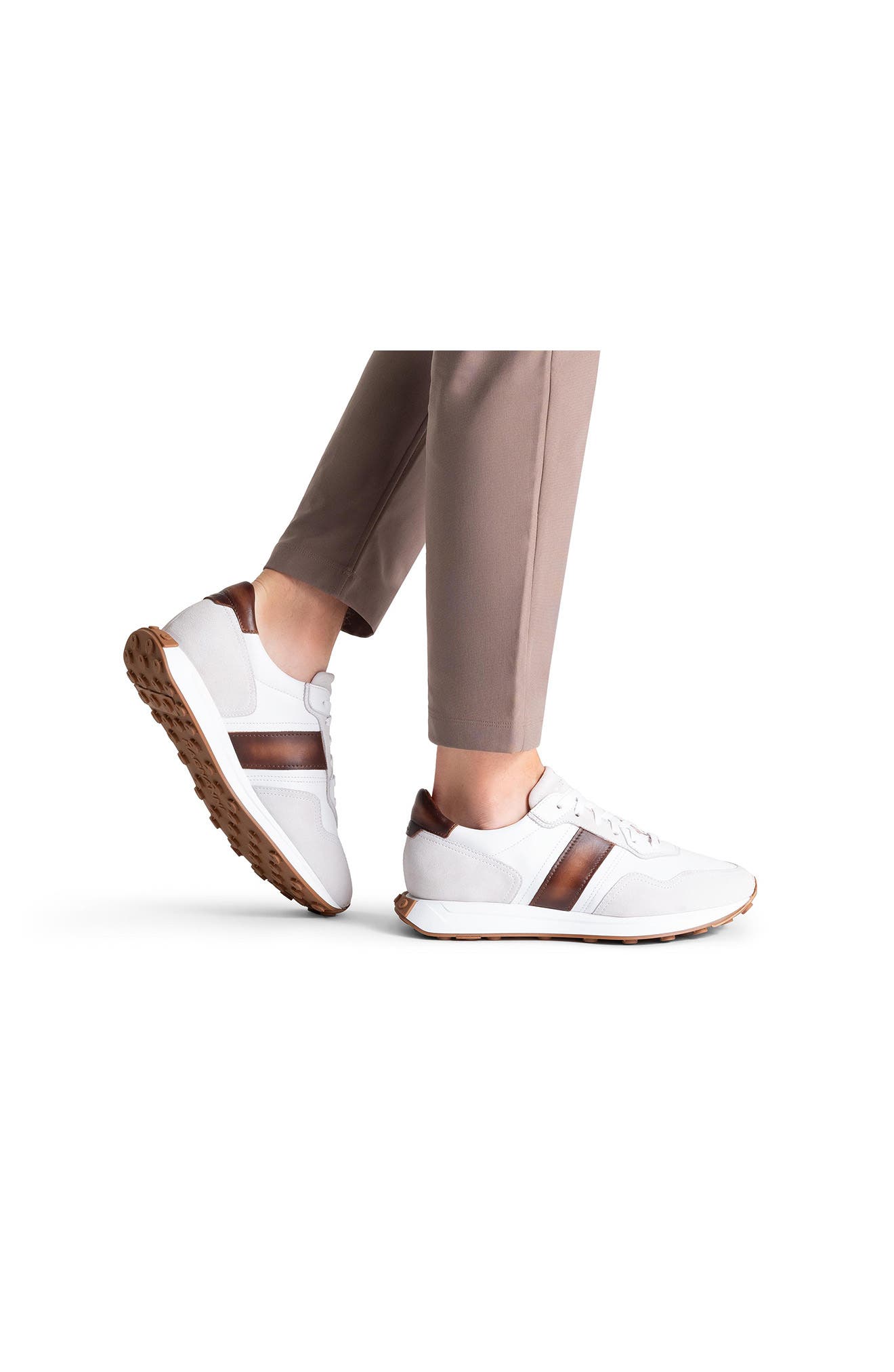 Romero II Sneaker, Alternate, color, WHITE/ BROWN