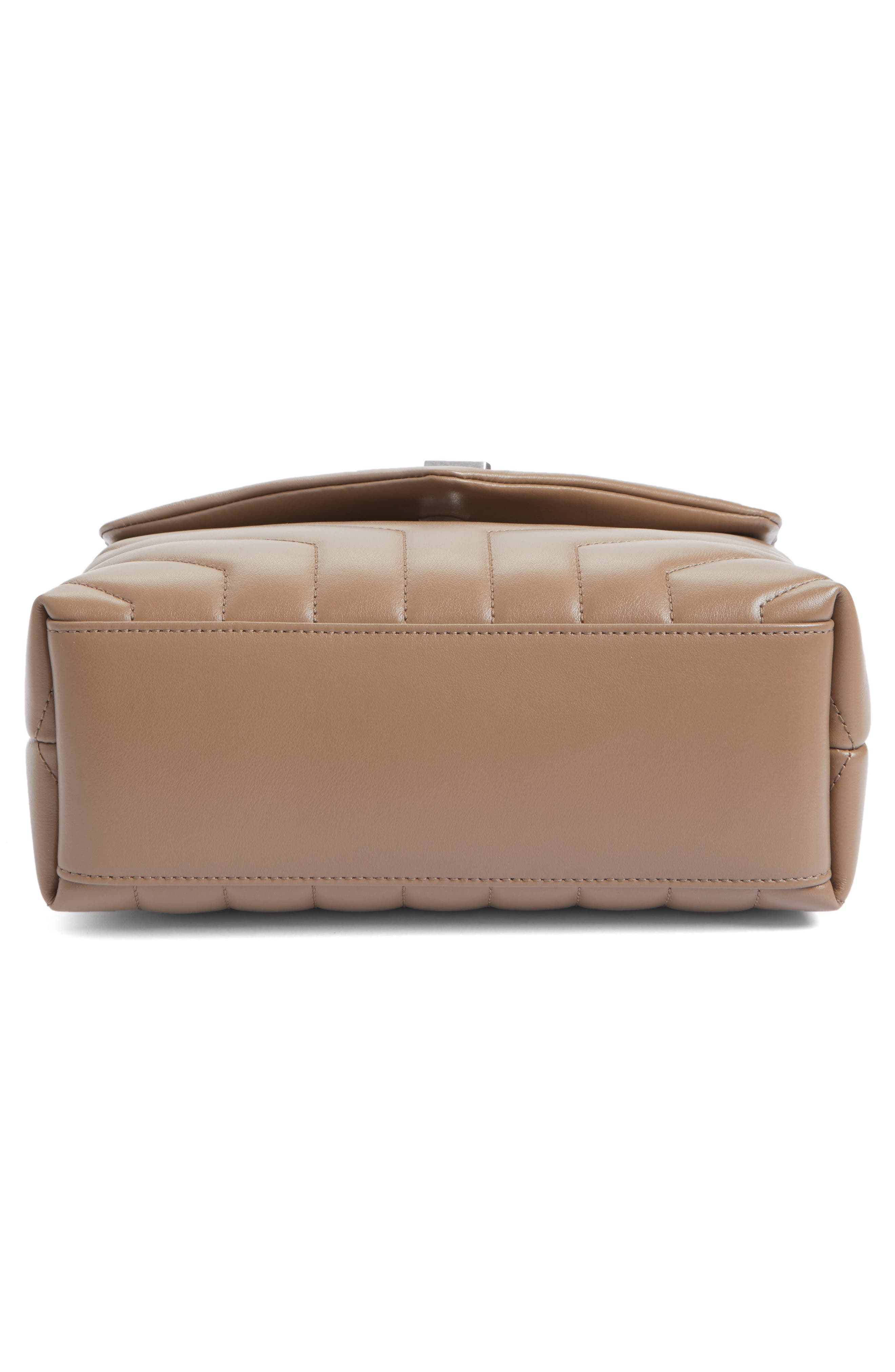 Small Loulou Matelassé Leather Shoulder Bag, Alternate, color, TAUPE MILITAIRE