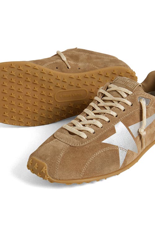 Golden Goose Marathon Suede Printed Star Sneaker In Brown