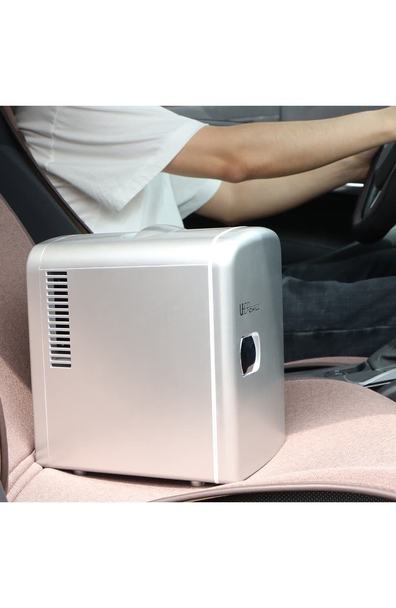 UBER APPLIANCE 6-Can Mini Fridge - Silver-Tone, Alternate, color, Silver