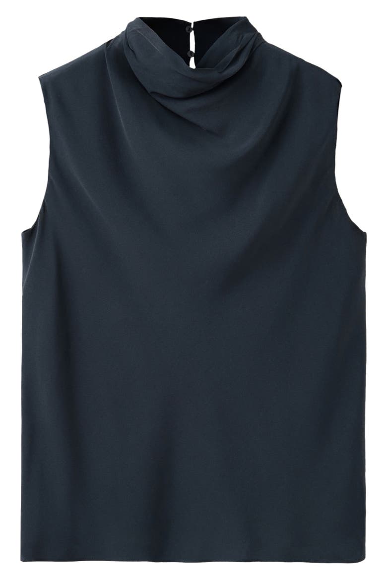 Georges Draped Neck Tank, Alternate, color, BLACK