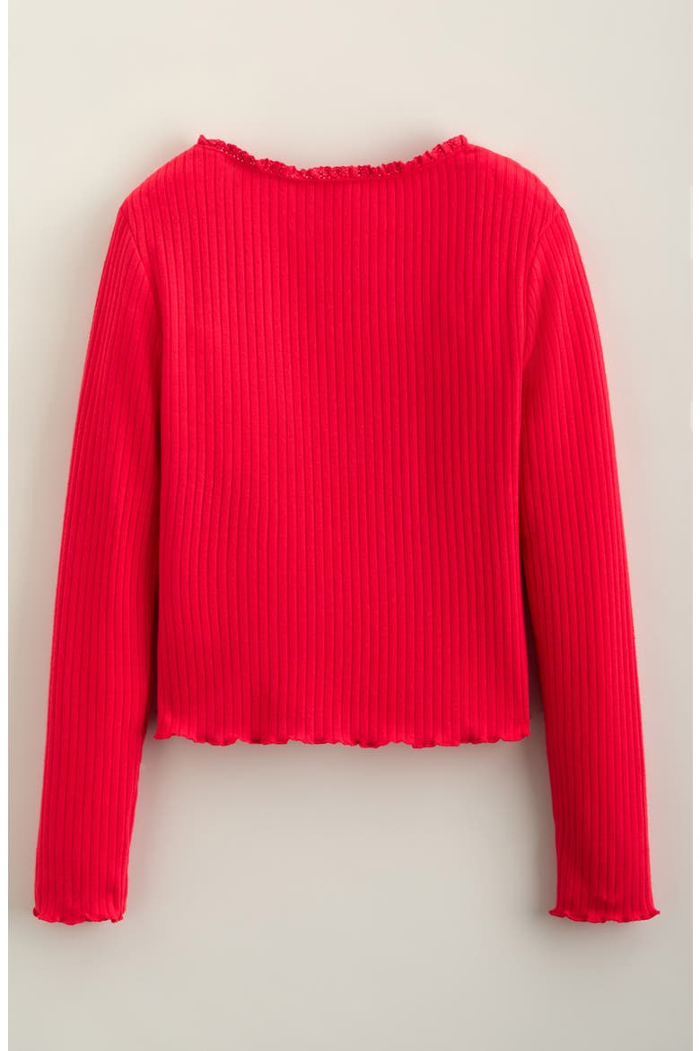 Kids' Ribbed Long Sleeve Tee, Alternate, color, RED FESTIVE