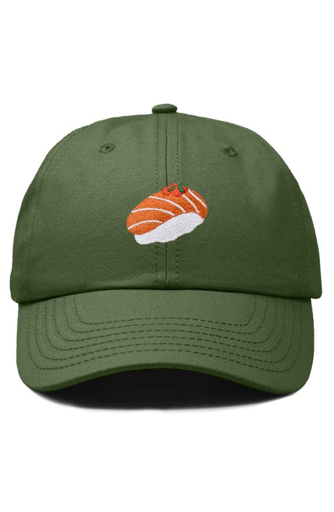 Salmon Sushi Embroidered Dad Cap