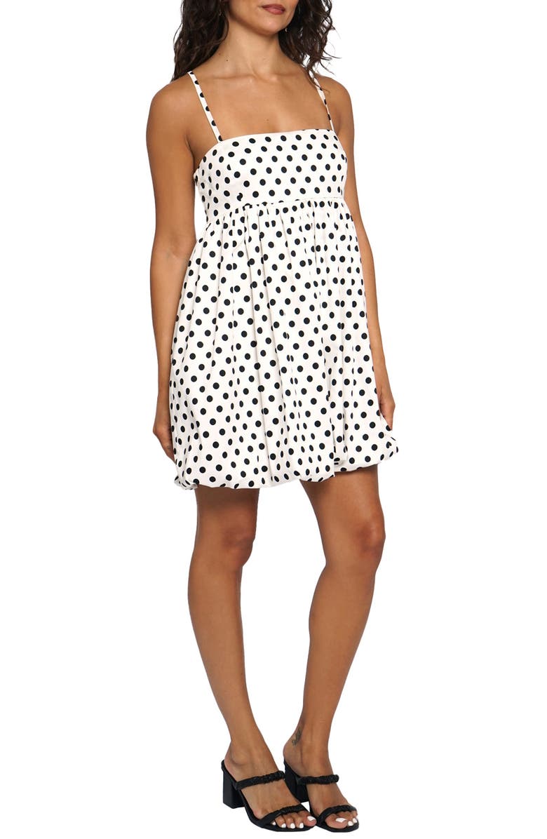 Know One Cares Bubble Hem Spaghetti Strap Minidress, Main, color,