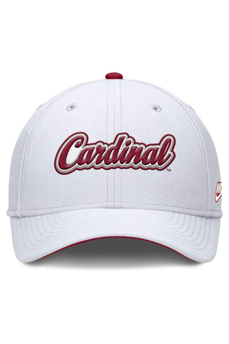 Men's Nike White Stanford Cardinal Legacy Rise Performance Flex Hat, Alternate, color, White