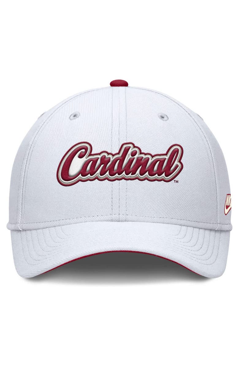 Nike Men's Nike White Stanford Cardinal Legacy Rise Performance Flex Hat, Alternate, color, White
