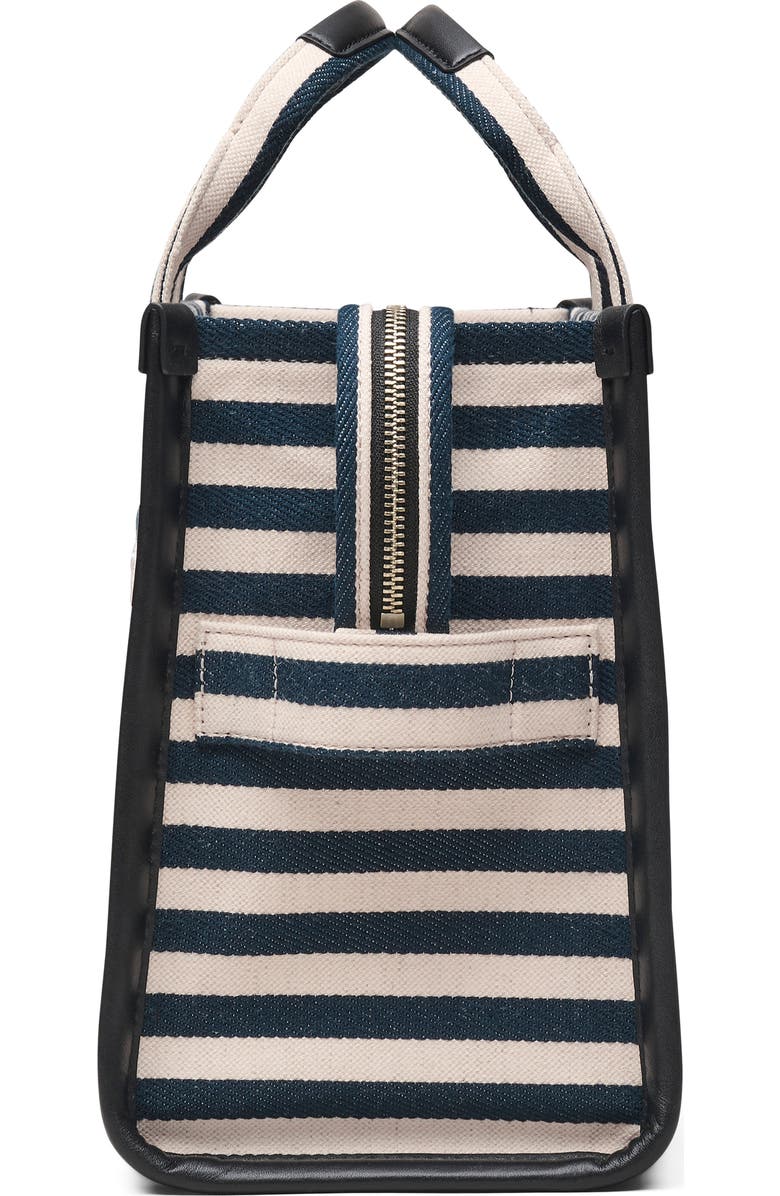 Marc Jacobs The Stripe Canvas Medium Tote, Alternate, color, Blue Sea Multi