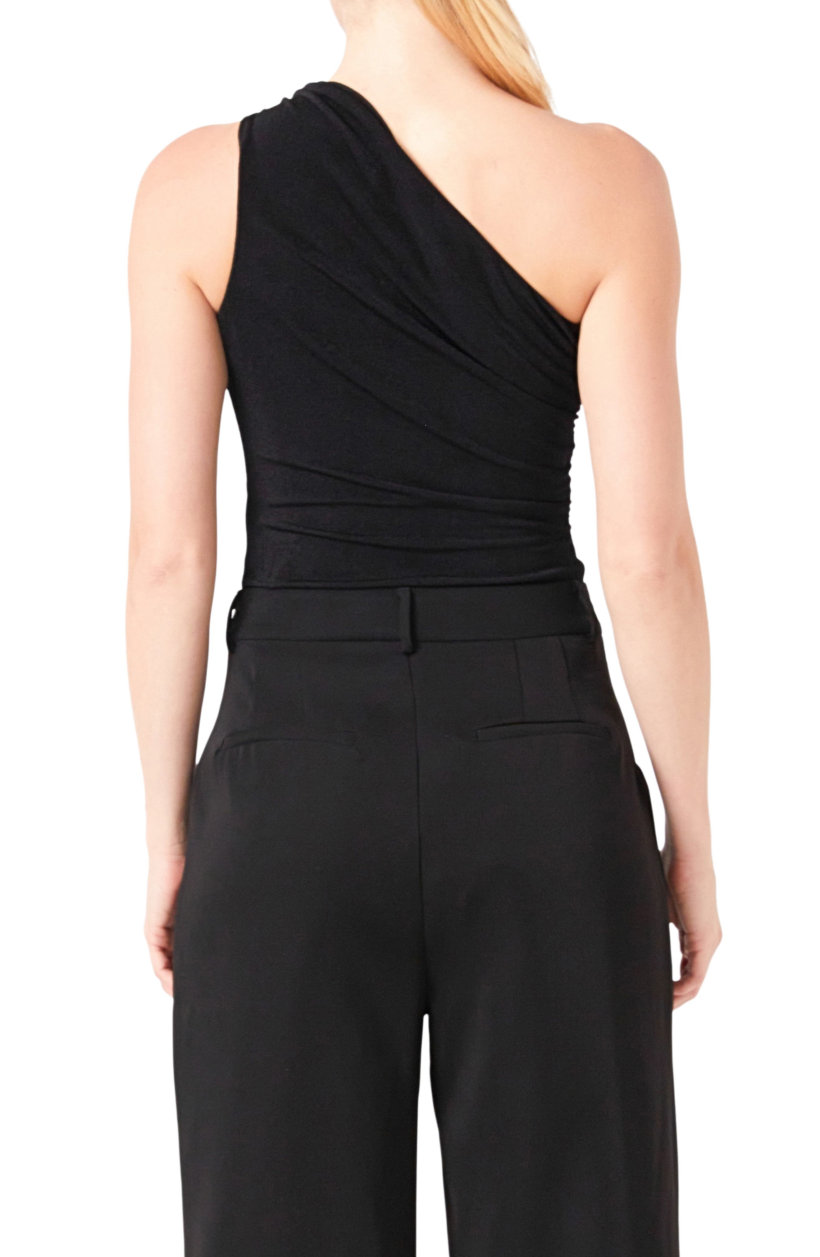 Rosette Detail One-Shoulder Bodysuit - image 2