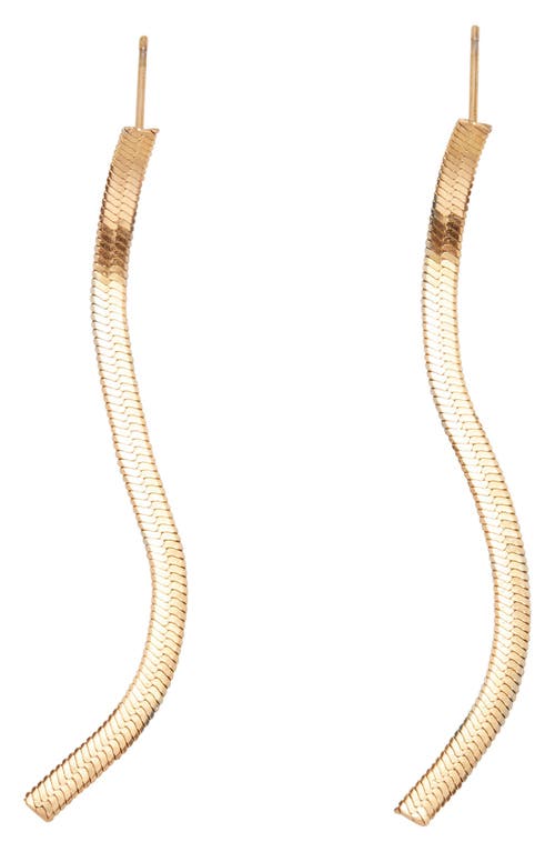 st. Moran Snake Chain Drop Earrings in Gold 