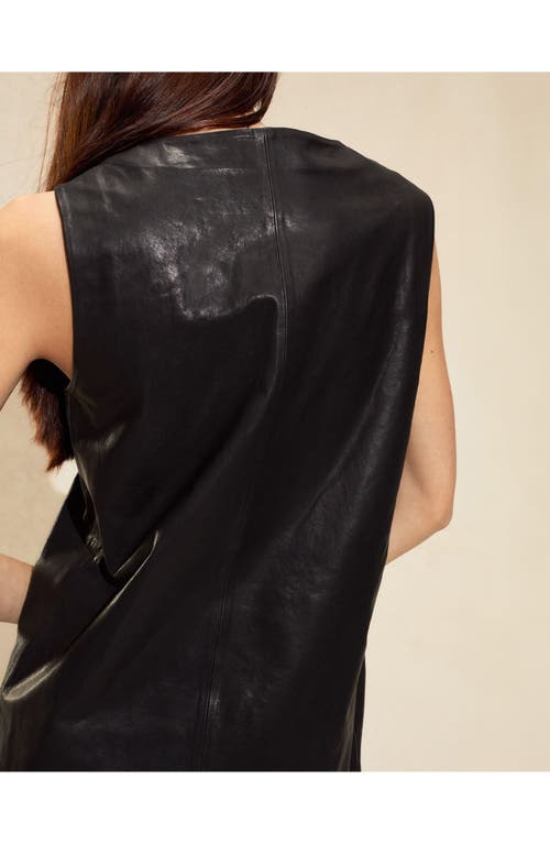 Shop Cynthia Rowley Downtown Leather Dress In Black
