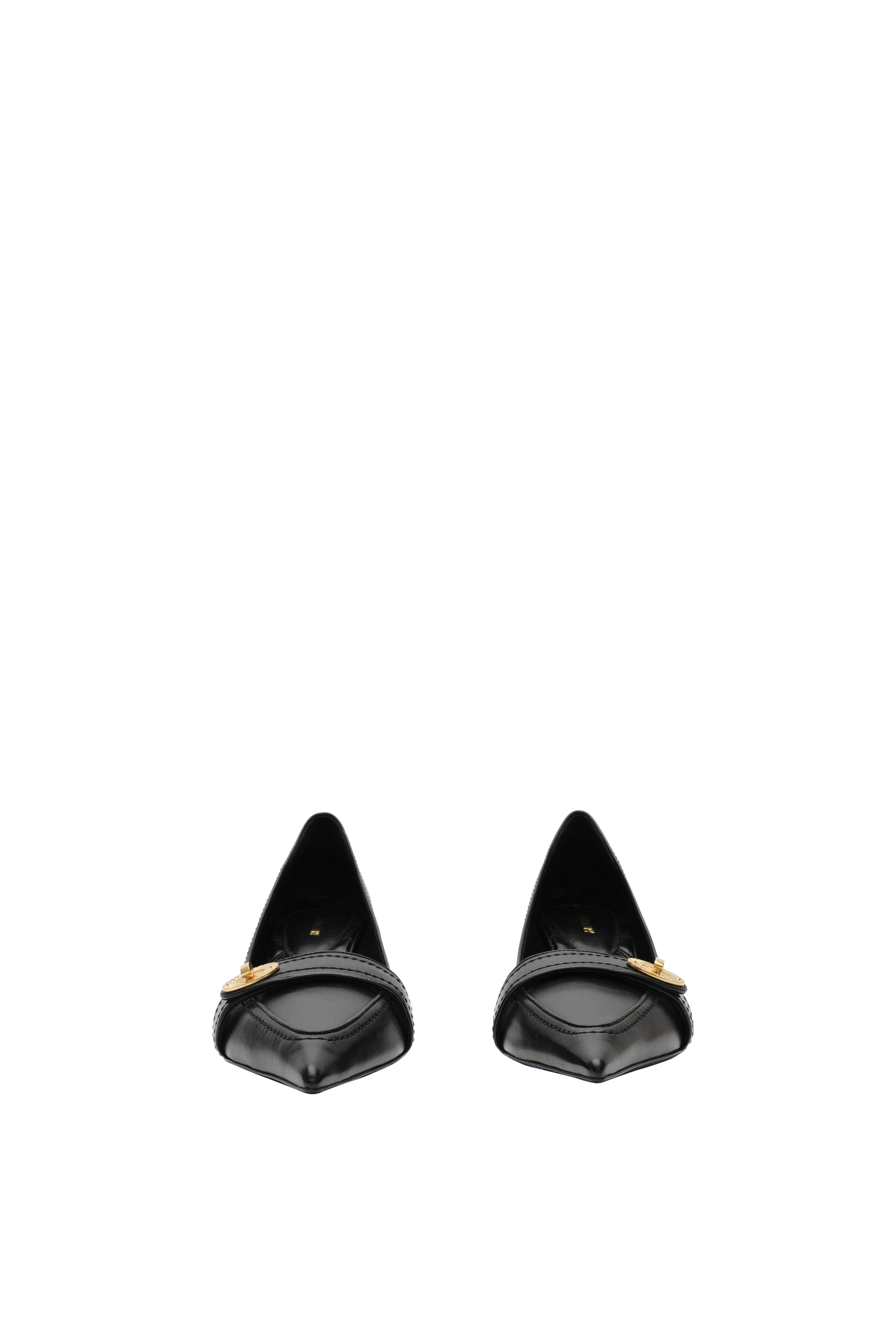 Burberry Leather Cotswolds Low Pumps, Alternate, color, Black