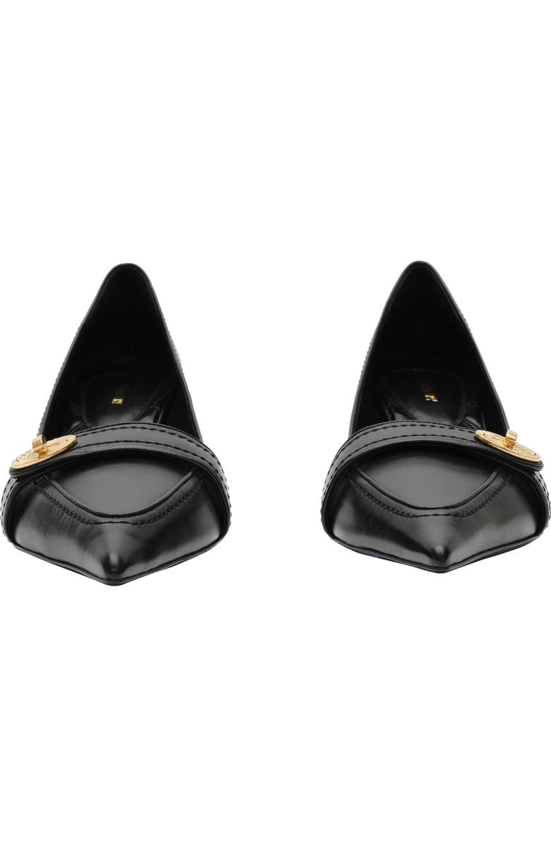Burberry Leather Cotswolds Low Pumps, Alternate, color, Black