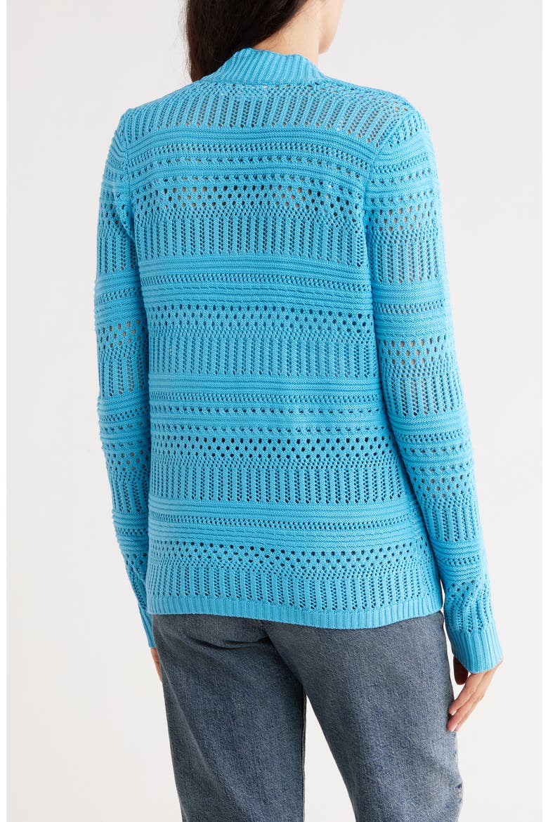 Open Stitch Cardigan, Alternate, color, AQUARIUS