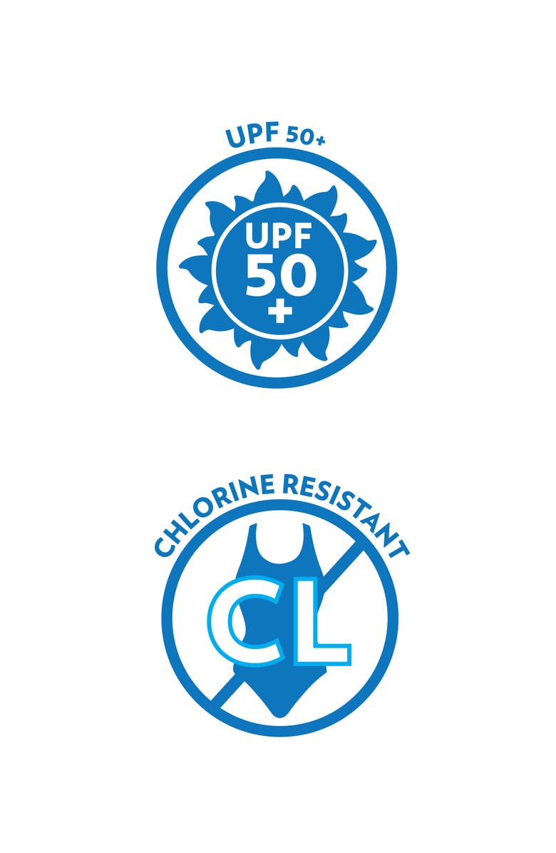 Swim 365 Chlorine-Resistant Crewneck Relaxed-Fit Swim Tee, Alternate, color, Silver Foil Animal