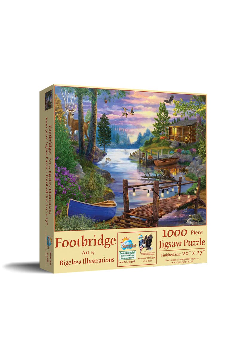 Footbridge 1000 piece Jigsaw Puzzle for Adults, Main, color, Multicolor