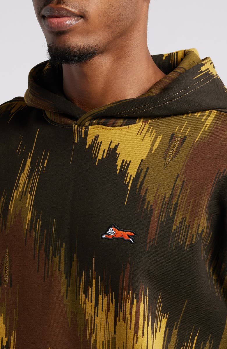 ICECREAM Drip Camo Pullover Hoodie, Alternate, color, Dried Tobacco