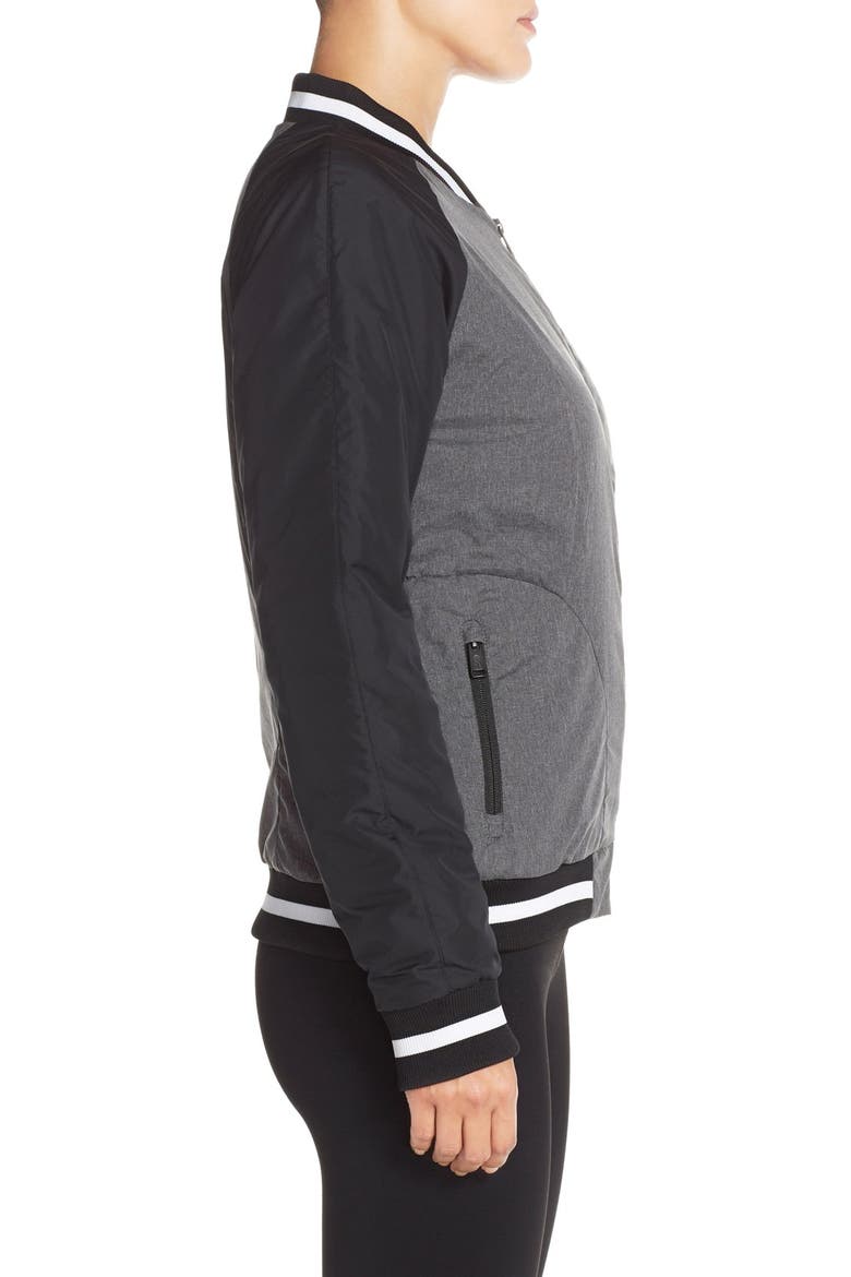 'Rydell' Water Resistant Heatseeker™ Insulated Bomber Jacket, Alternate, color, BLACK/ DARK GREY HEATHER TWEED