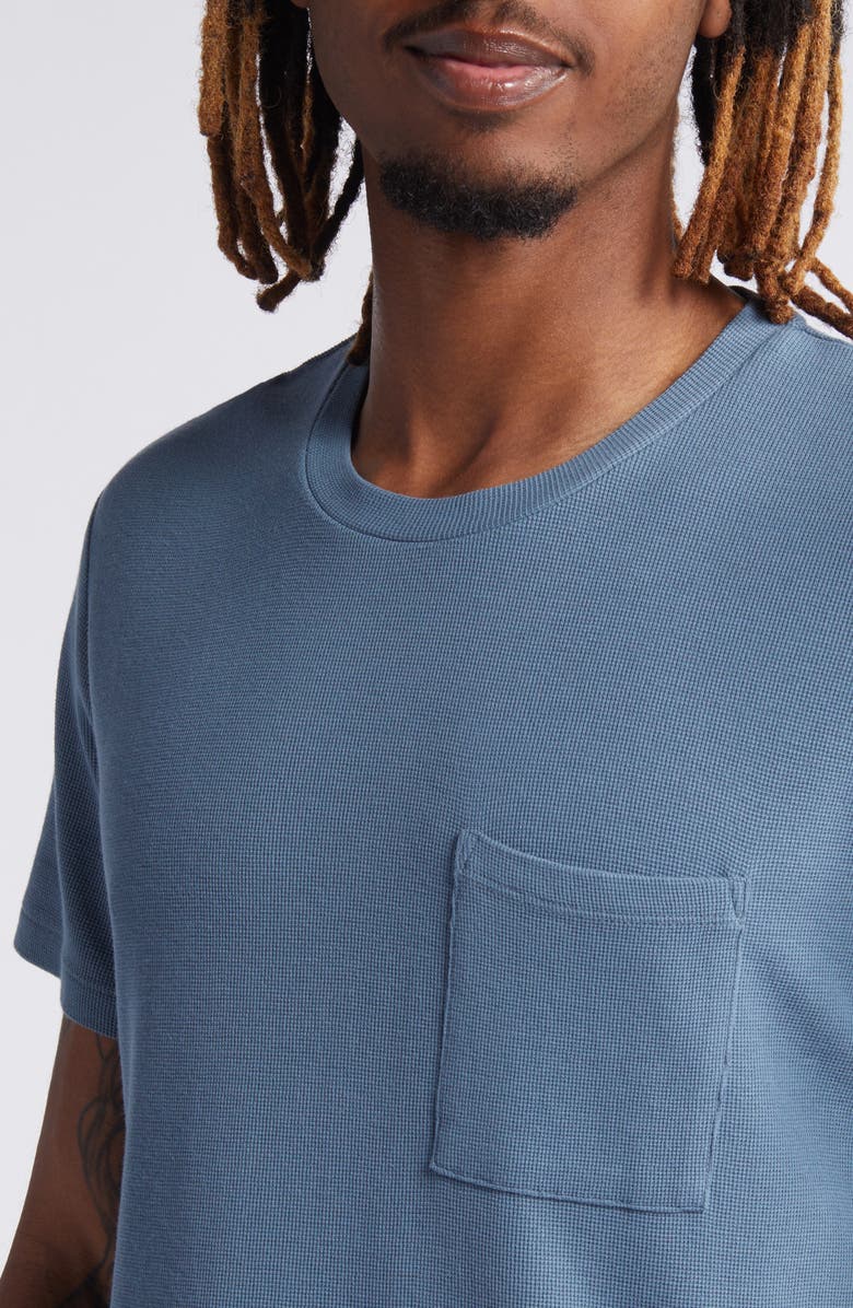 NN07 Clive Waffle Knit Tee, Alternate, color, Swedish Blue