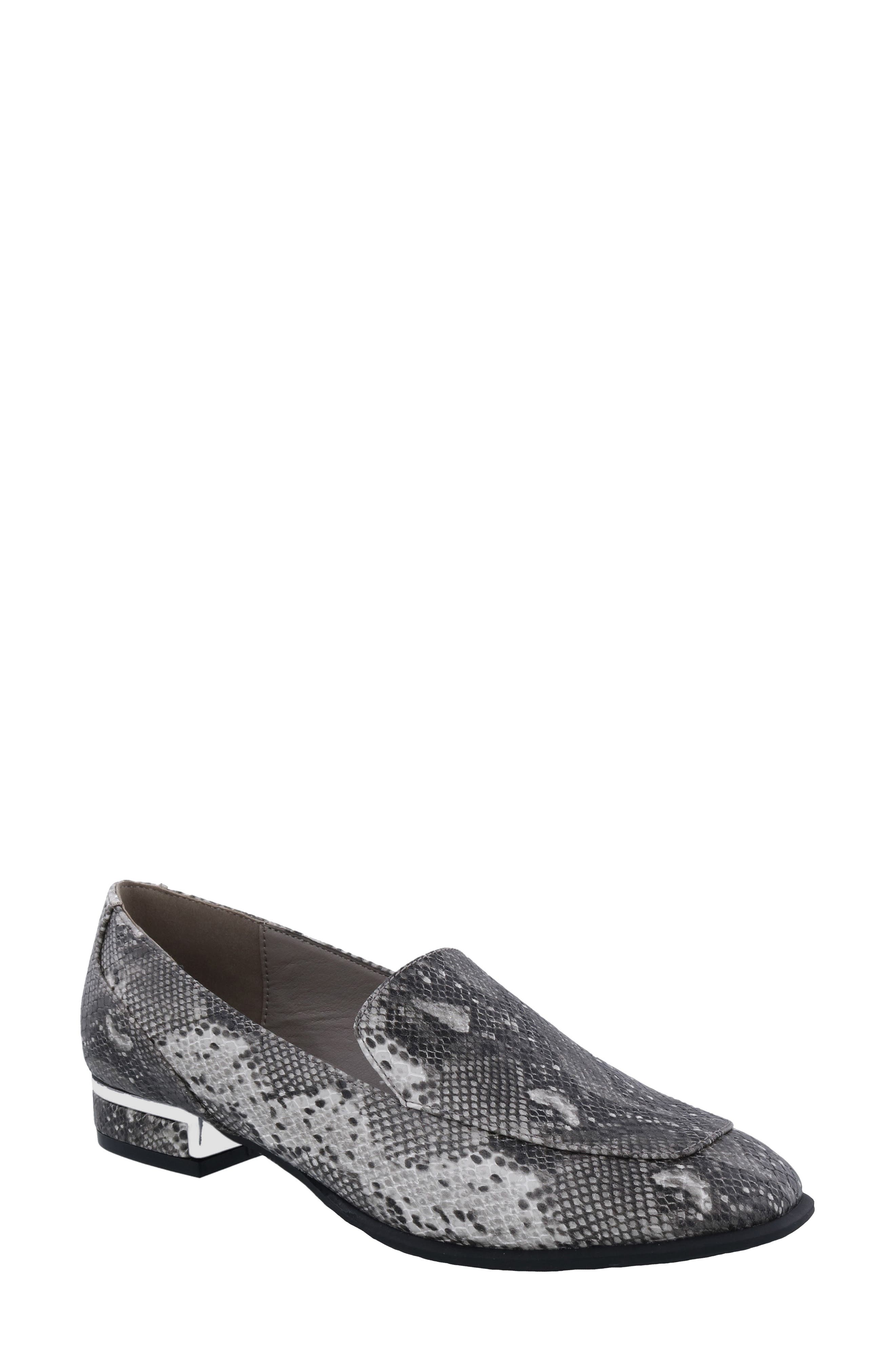 BELLINI Haze Snakeskin Embossed Loafer, Main, color, Black